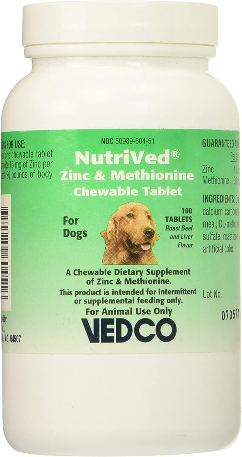 Vedco NutriVed tabletas masticables frente, empaquetado claro y beneficios para la piel