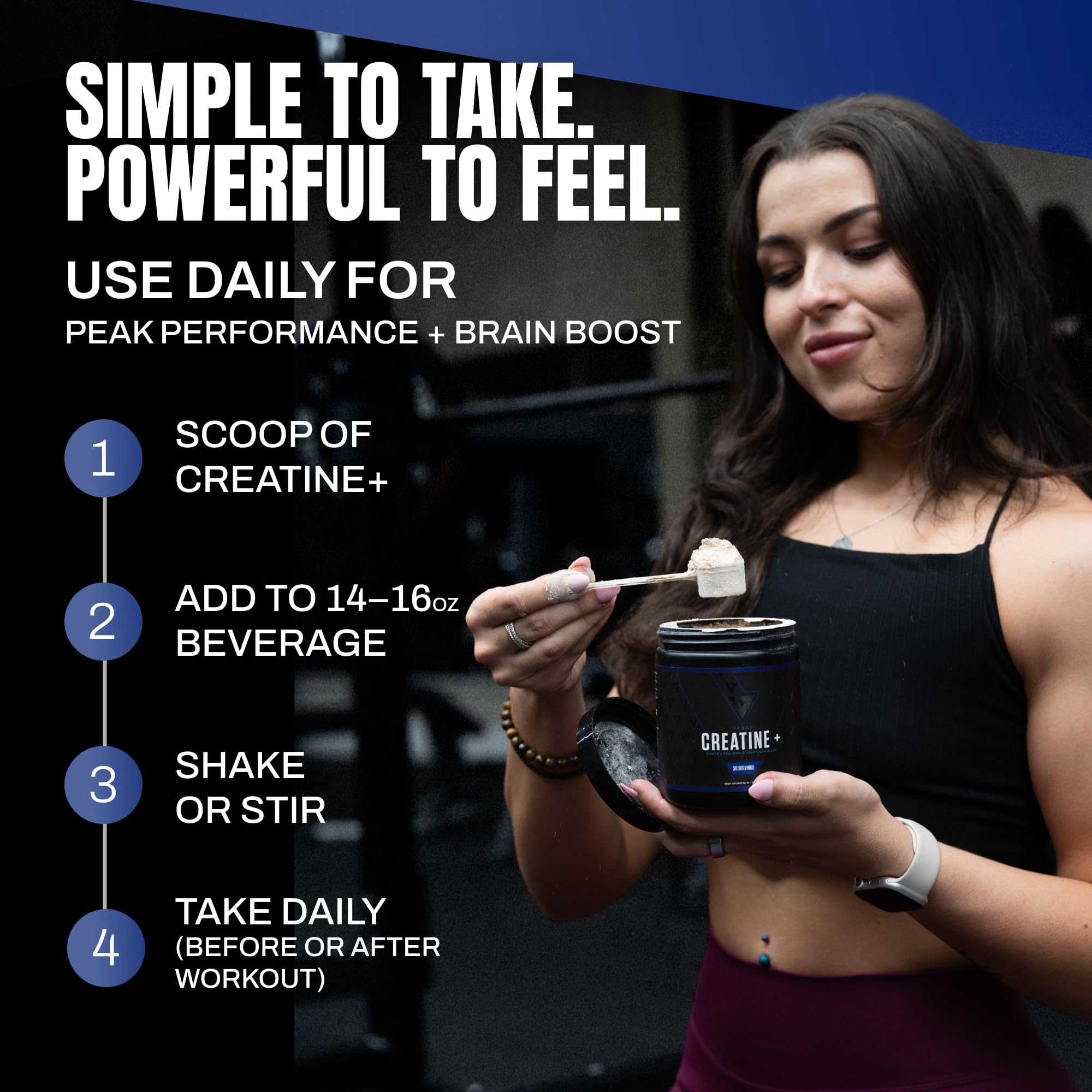 VEDGE polvo en shaker antes de agitar, facilita consumo pre o post entrenamiento