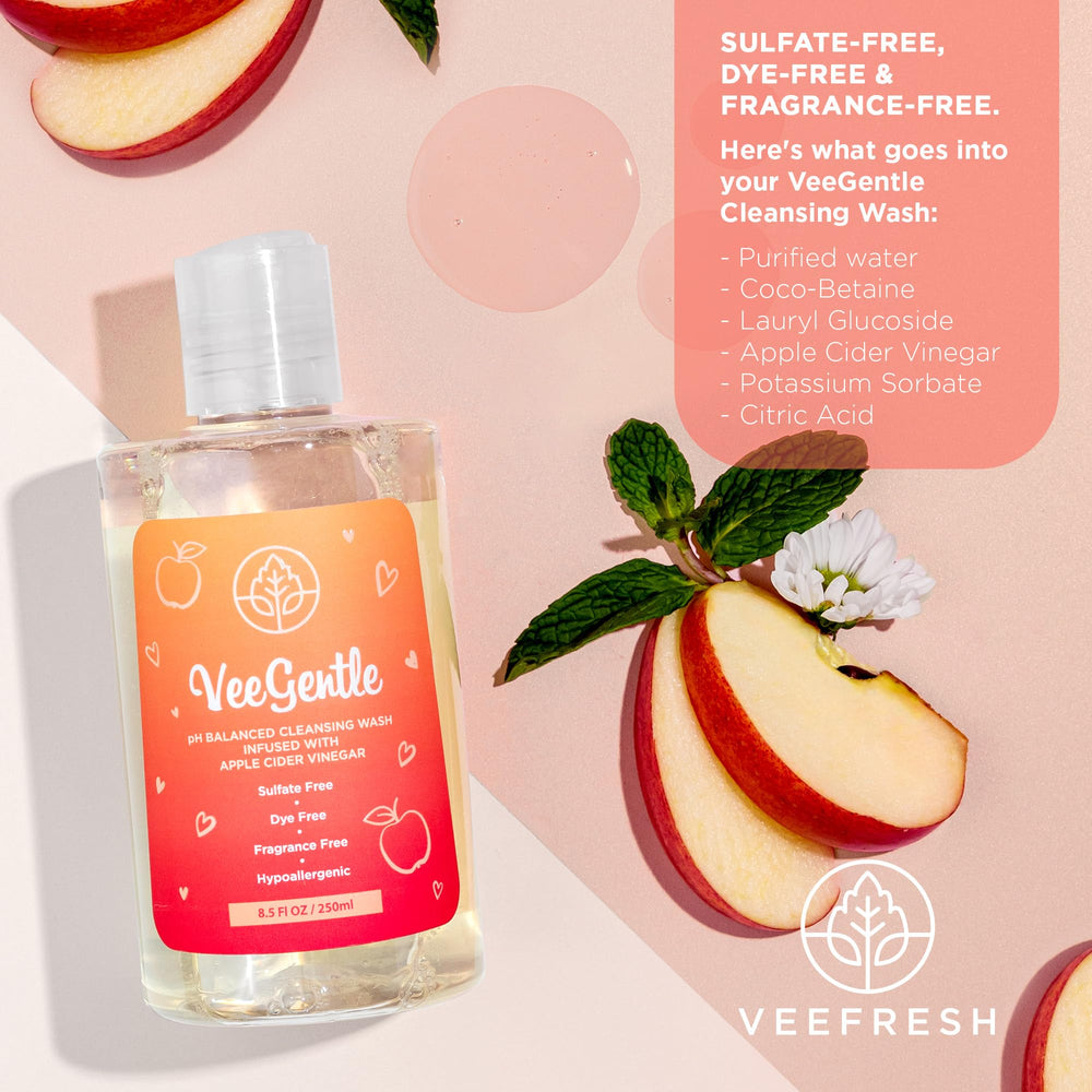 VeeFresh VeeGentle comparación de tamaño 250ml para duración y ahorro