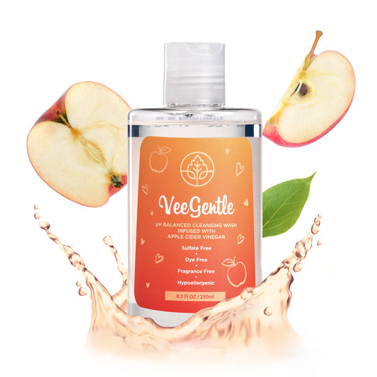 VeeFresh VeeGentle frasco frontal 250ml mostrando el diseño y volumen