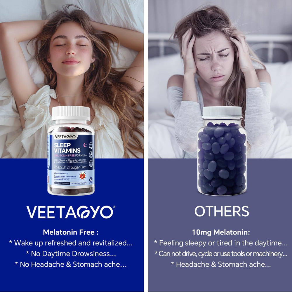 VEETAGYO envase abierto con gomitas listas para consumo nocturno