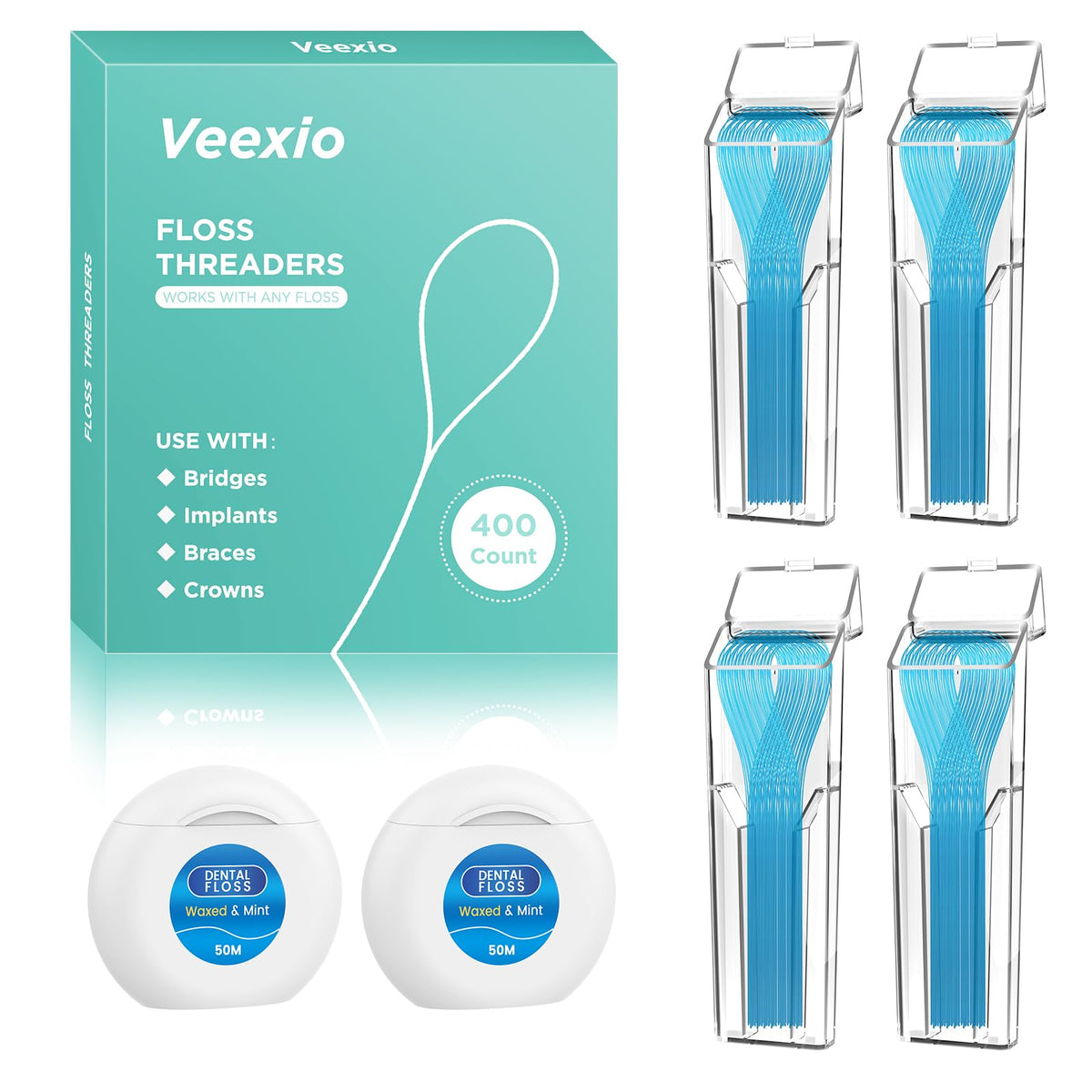 Veexio frente del empaque mostrando el kit completo y facilidad de uso