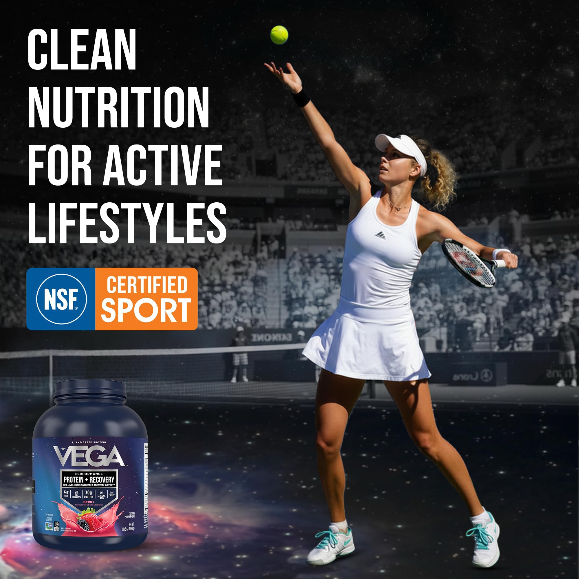 Vega batido berry en entrenamiento, energía y recuperación inmediata