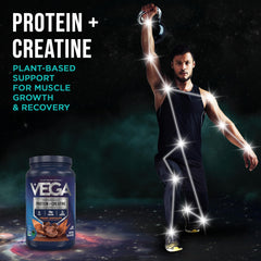 Vega batidora con shake chocolate listo para consumo rápido