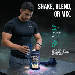 Vega comparación de tamaño con mano, volumen de 20 servicios claro