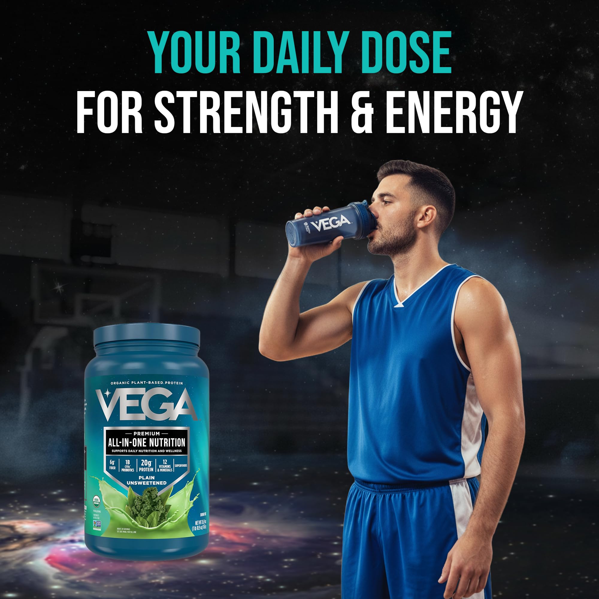Vega detalle de proteína de guisante mostrando origen vegetal
