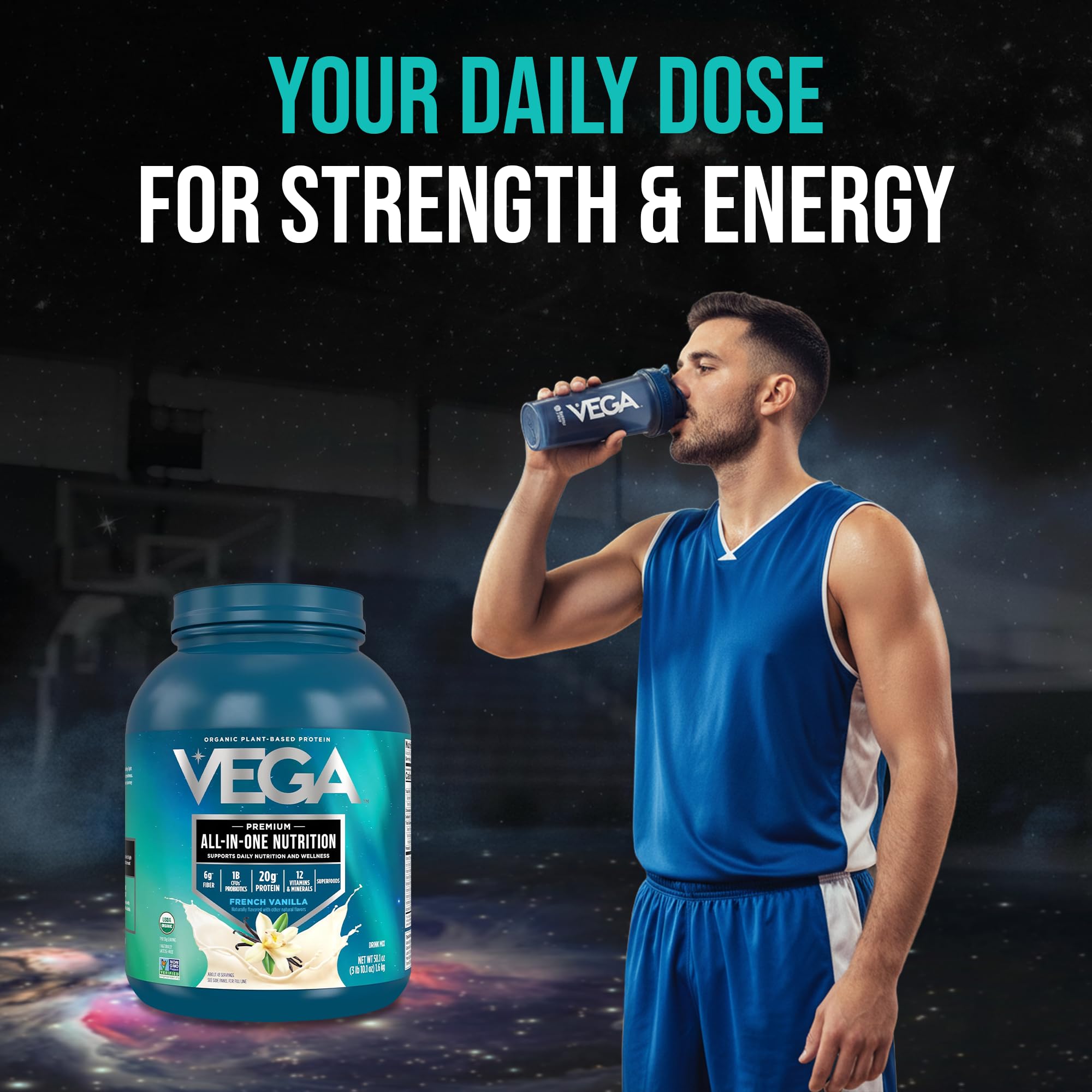 Vega envase junto a ingredientes naturales que refuerzan su origen orgánico