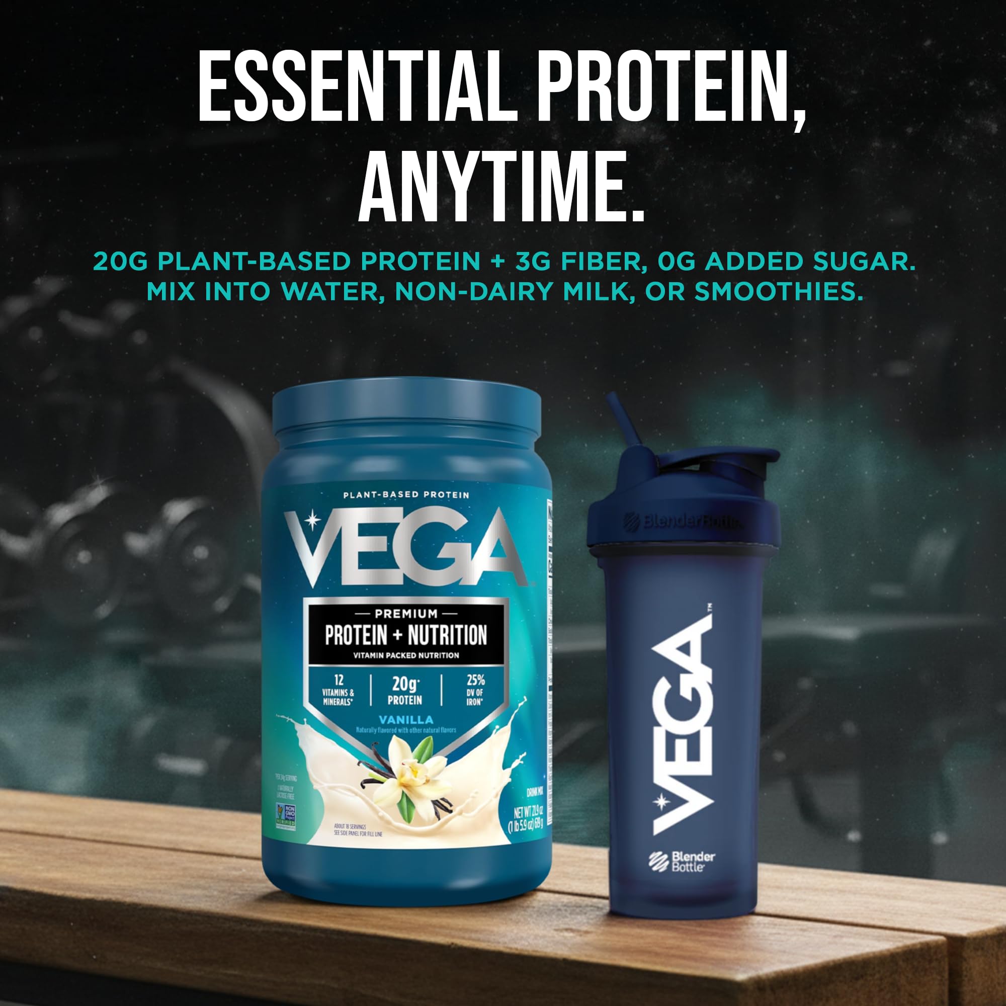 Vega batido en cocina matutina para energía diaria y conveniencia