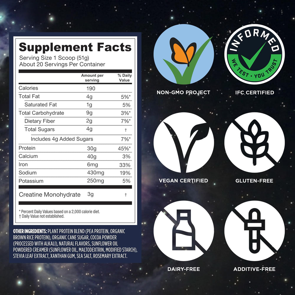Vega etiqueta nutricional en primer plano para información clara