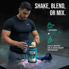 Vega ingredientes verdes como kale y spirulina para nutrición