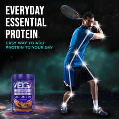 Vega porción en cuchara que muestra cantidad de proteína