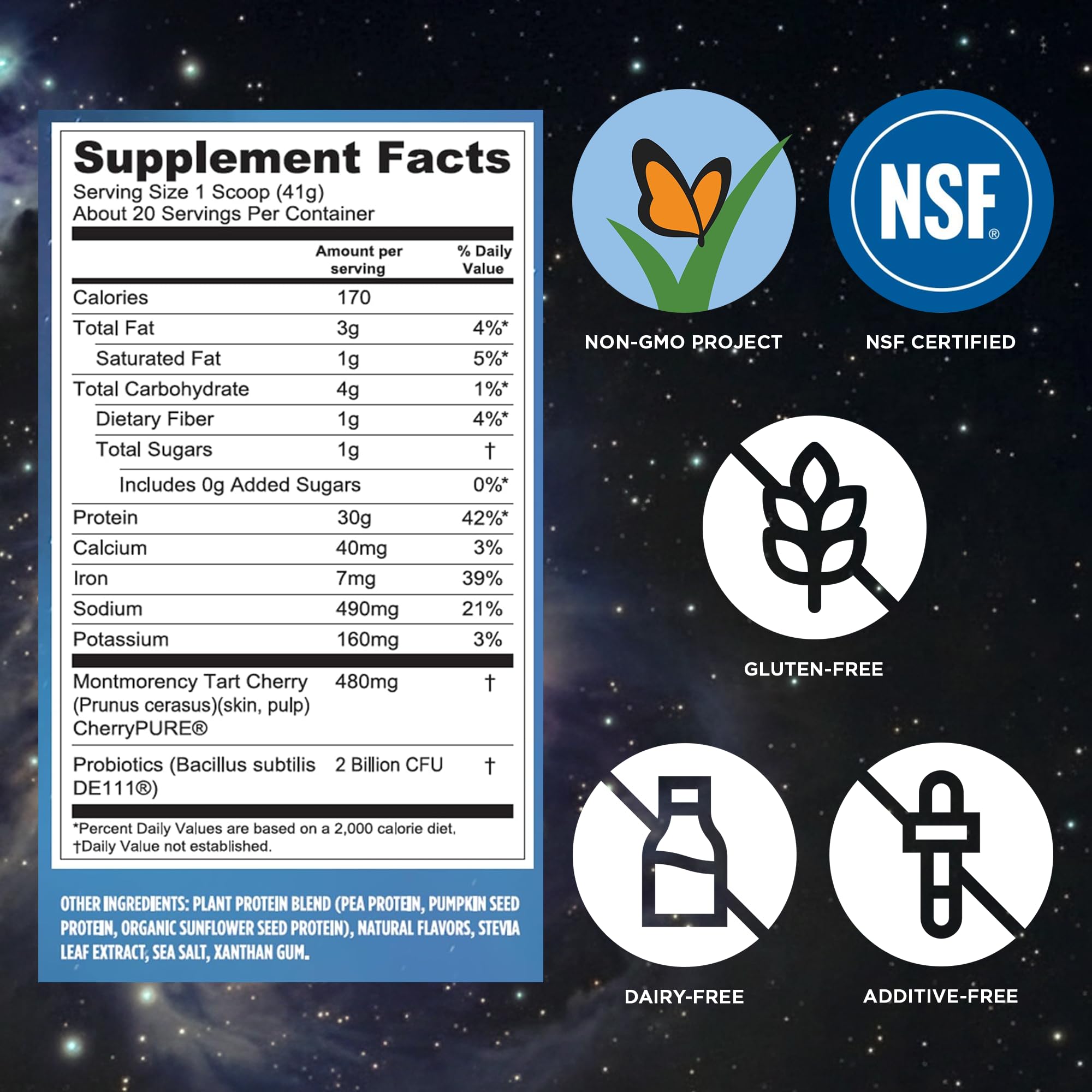 Vega scoop con 30 g de proteína mostrando la porción exacta