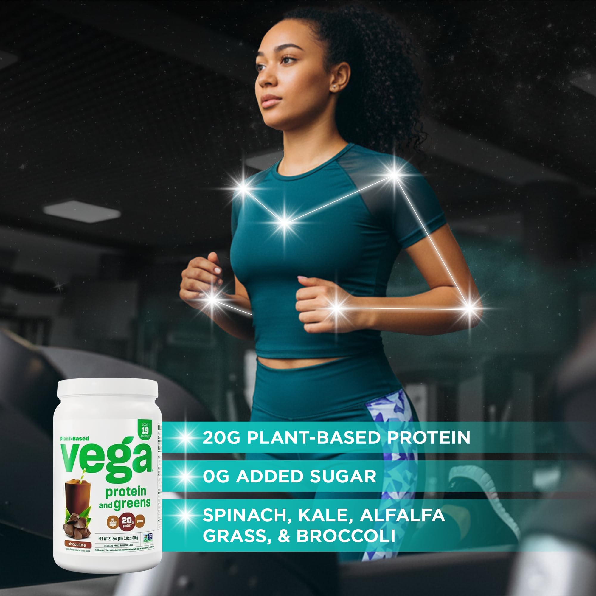 Vega batido servido en vaso, bebida nutritiva lista para tomar