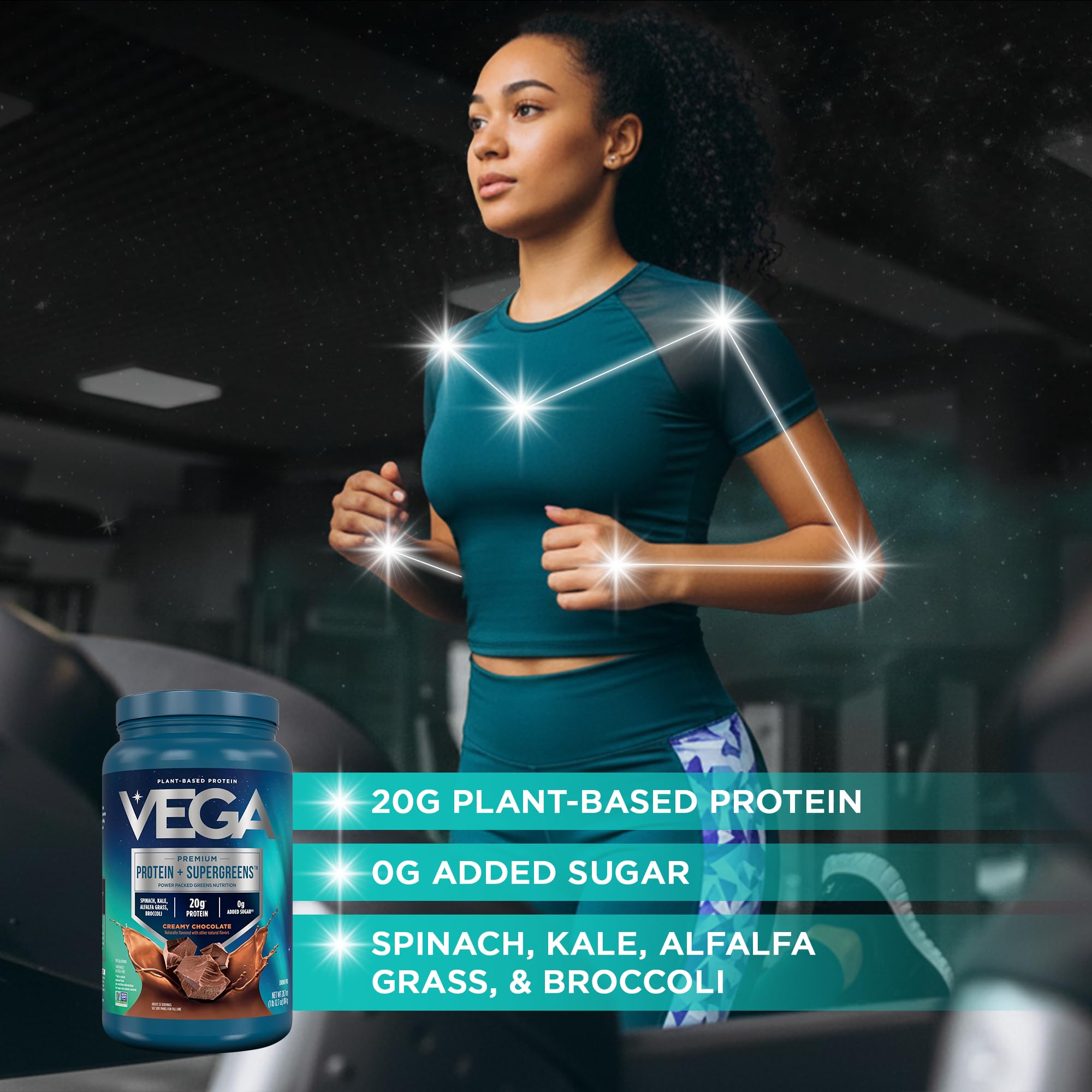 Batido Vega preparado en vaso listo para beber, aporta energía práctica