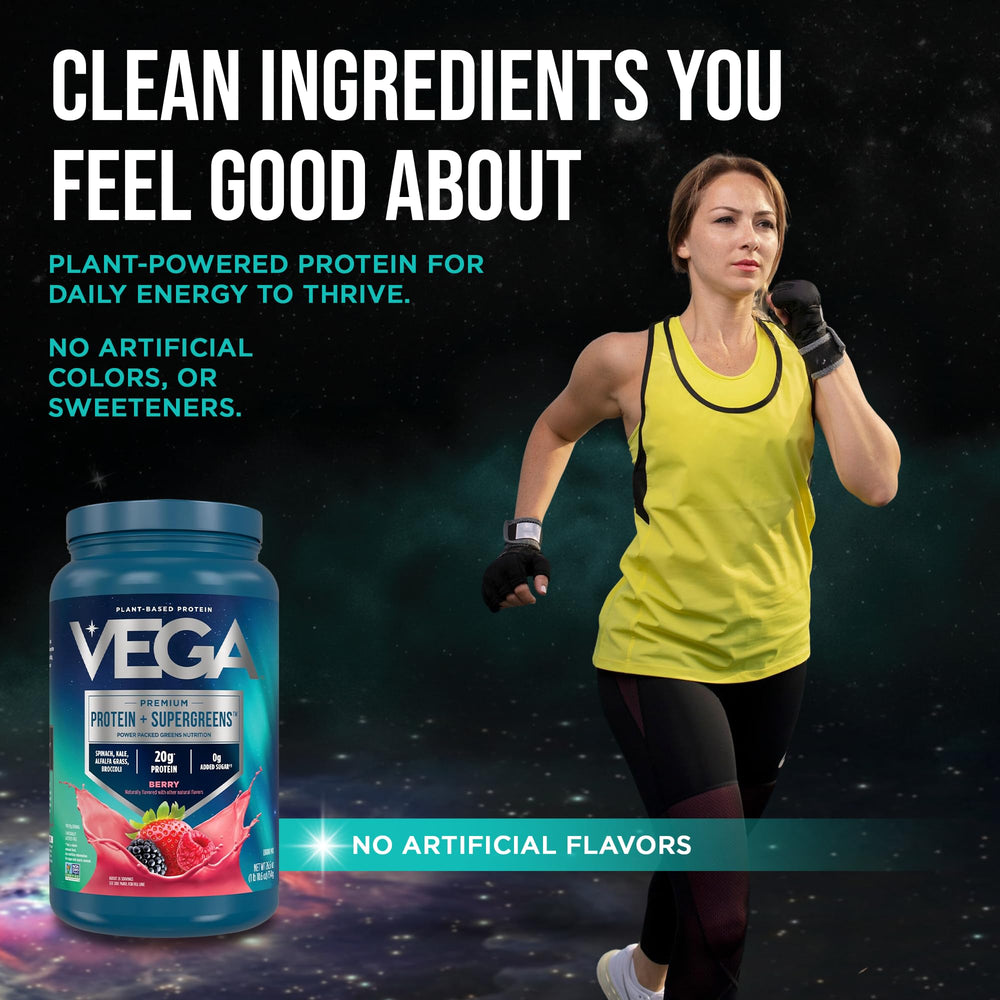 Vega producto junto a equipo de gimnasio mostrando uso post-entreno