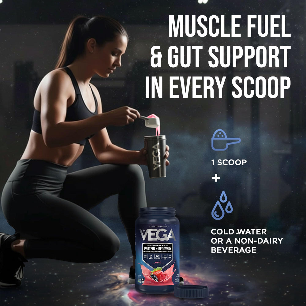 Etiqueta nutricional Vega con información de proteínas y certificación