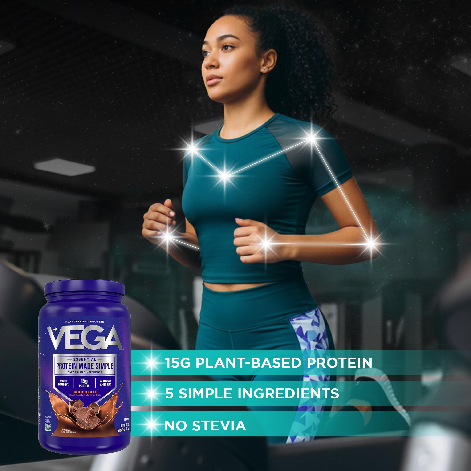 Vega cucharada medidora con polvo para control de porciones