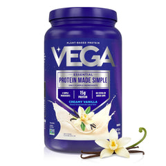 Vega envase frontal de Protein Made Simple Vainilla mostrando diseño y beneficio de simplicidad