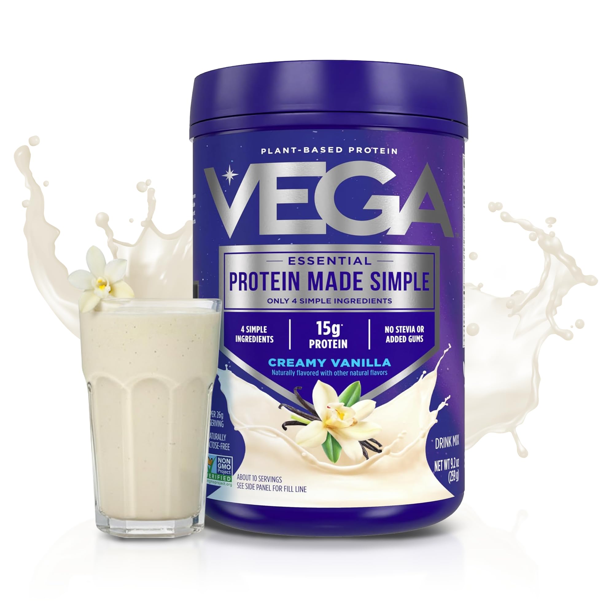 Vega primer plano de la textura en polvo, mezcla suave sin grumos