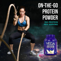 Vega en receta de smoothie mostrando versatilidad en mezclas