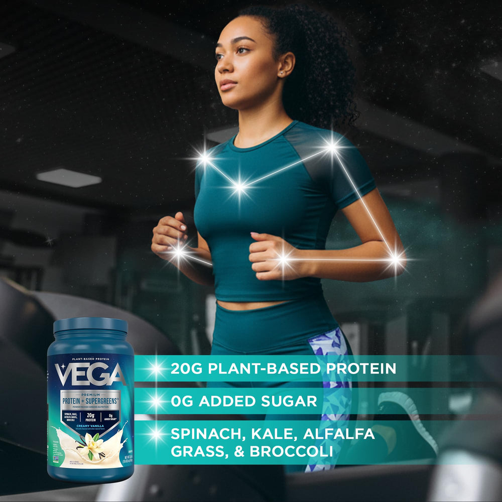 Vega vaso con batido listo para beber, conveniencia y sabor