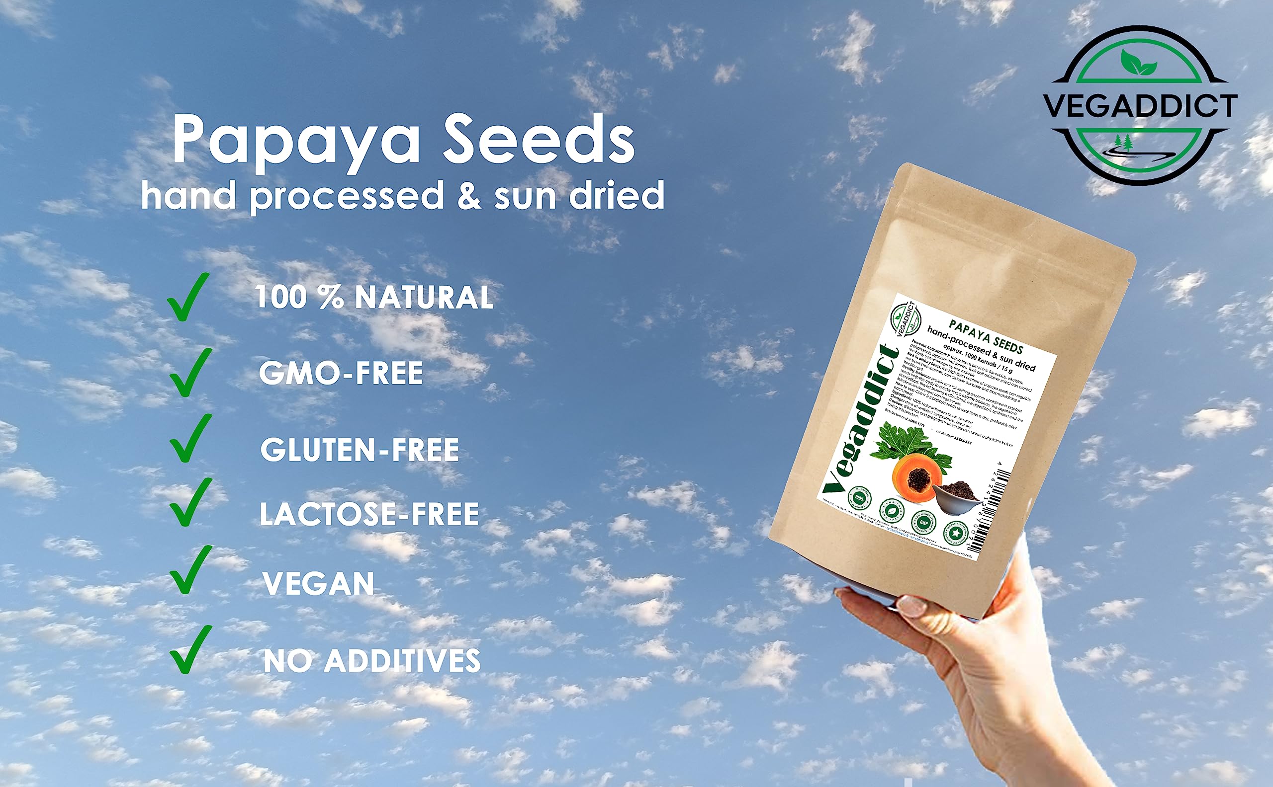 Vegaddict primer plano de textura de semillas con aspecto crujiente y nutritivo