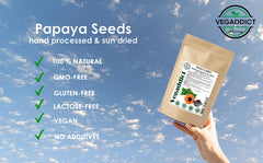 Vegaddict primer plano de textura de semillas con aspecto crujiente y nutritivo