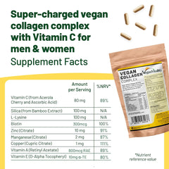 Vegan Vitality cápsula en primer plano mostrando textura vegana y pureza