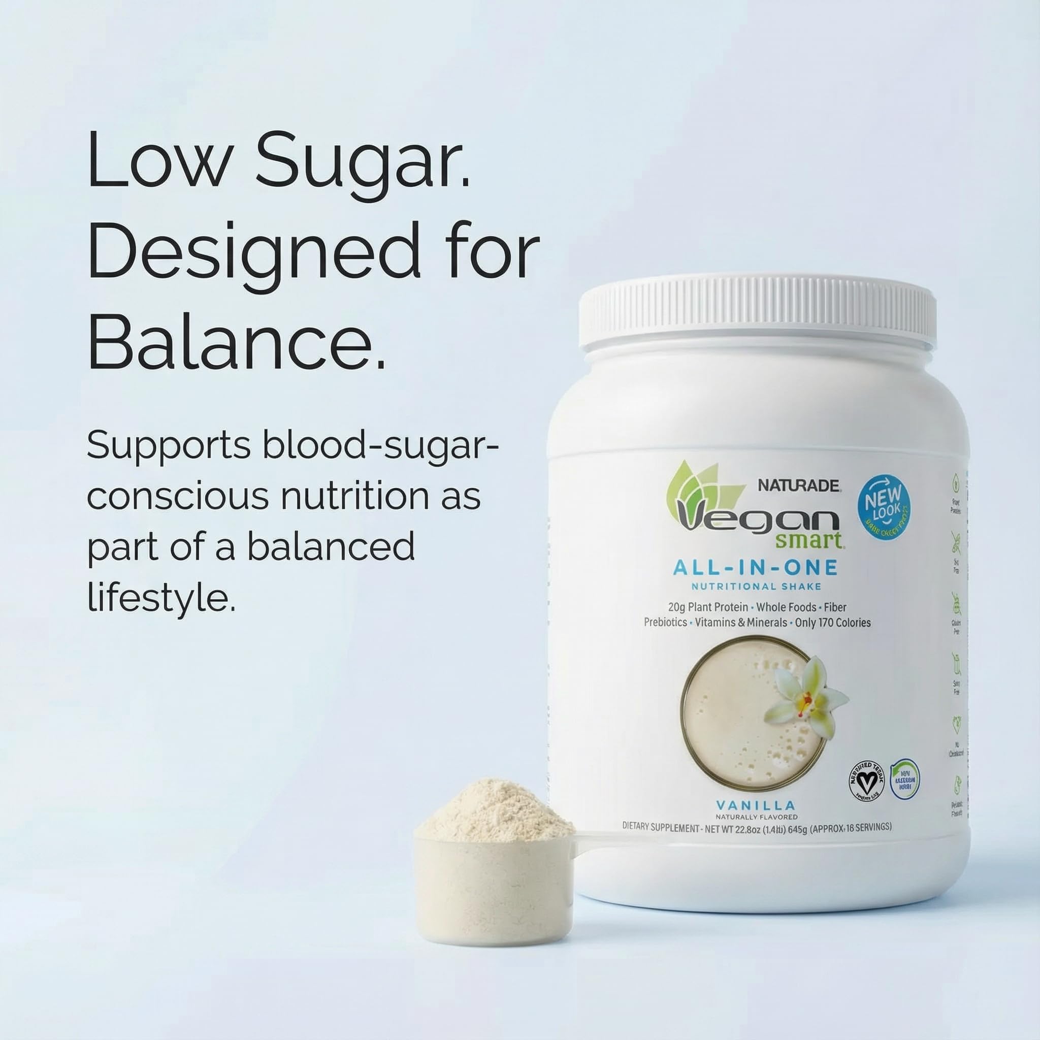 Vegansmart Naturade etiqueta con lista de ingredientes y vitaminas visibles