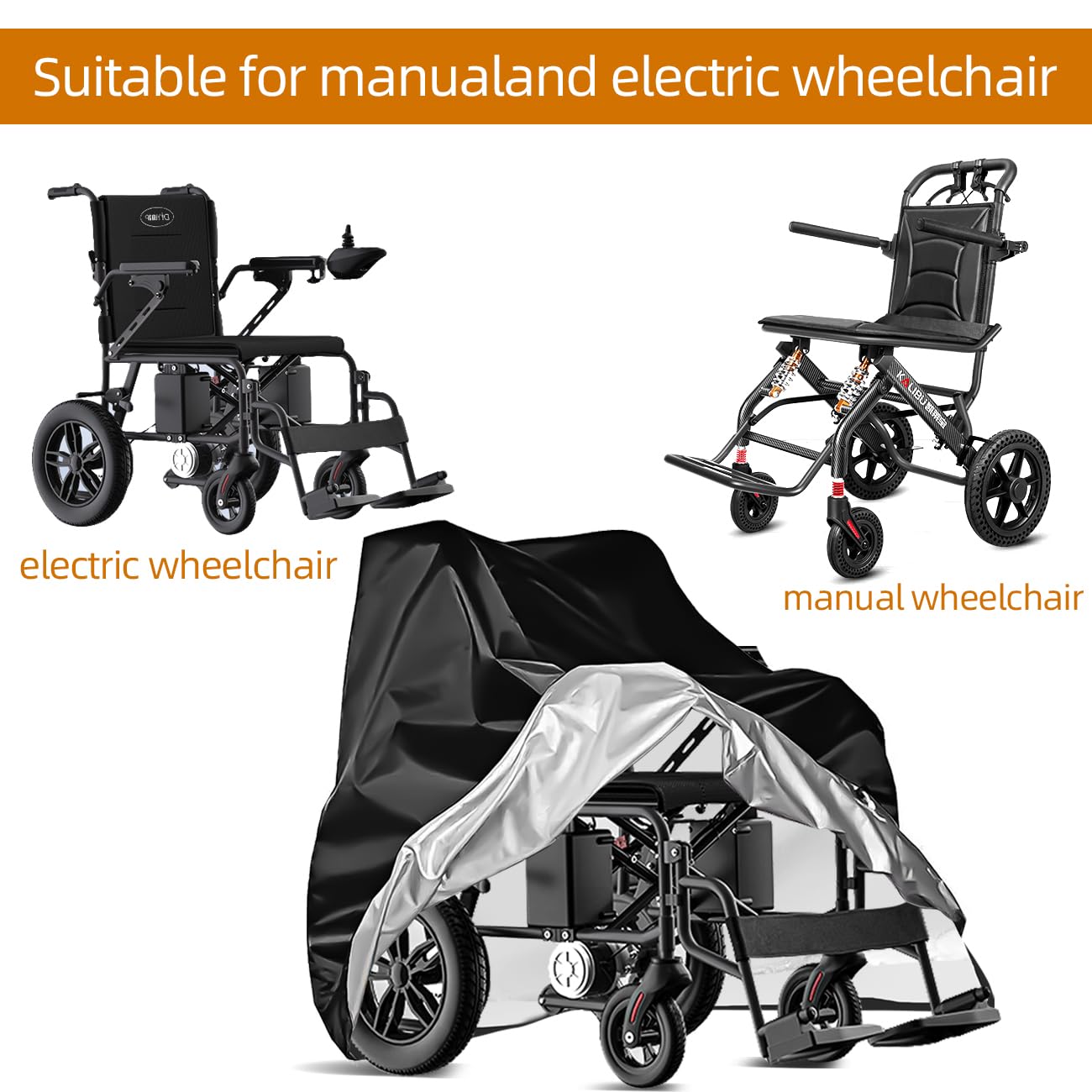 VEGARD funda tamaño comparado con silla eléctrica para referencia