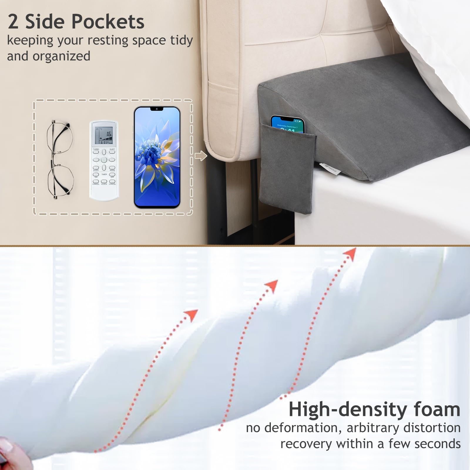 Vekkia funda con cremallera desmontable para lavado sencillo
