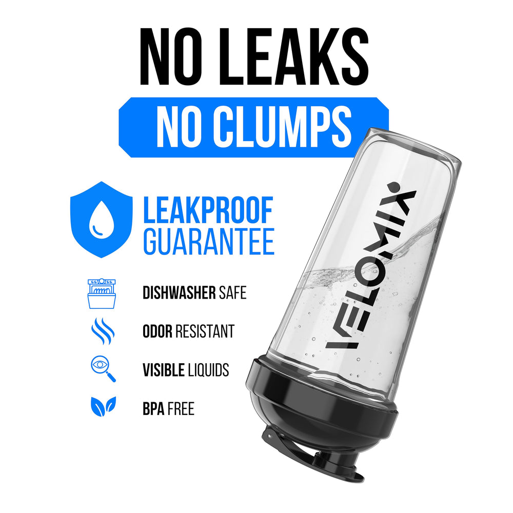 VELOMIX bola mezcladora de acero inoxidable dentro de la botella, mezcla sin grumos