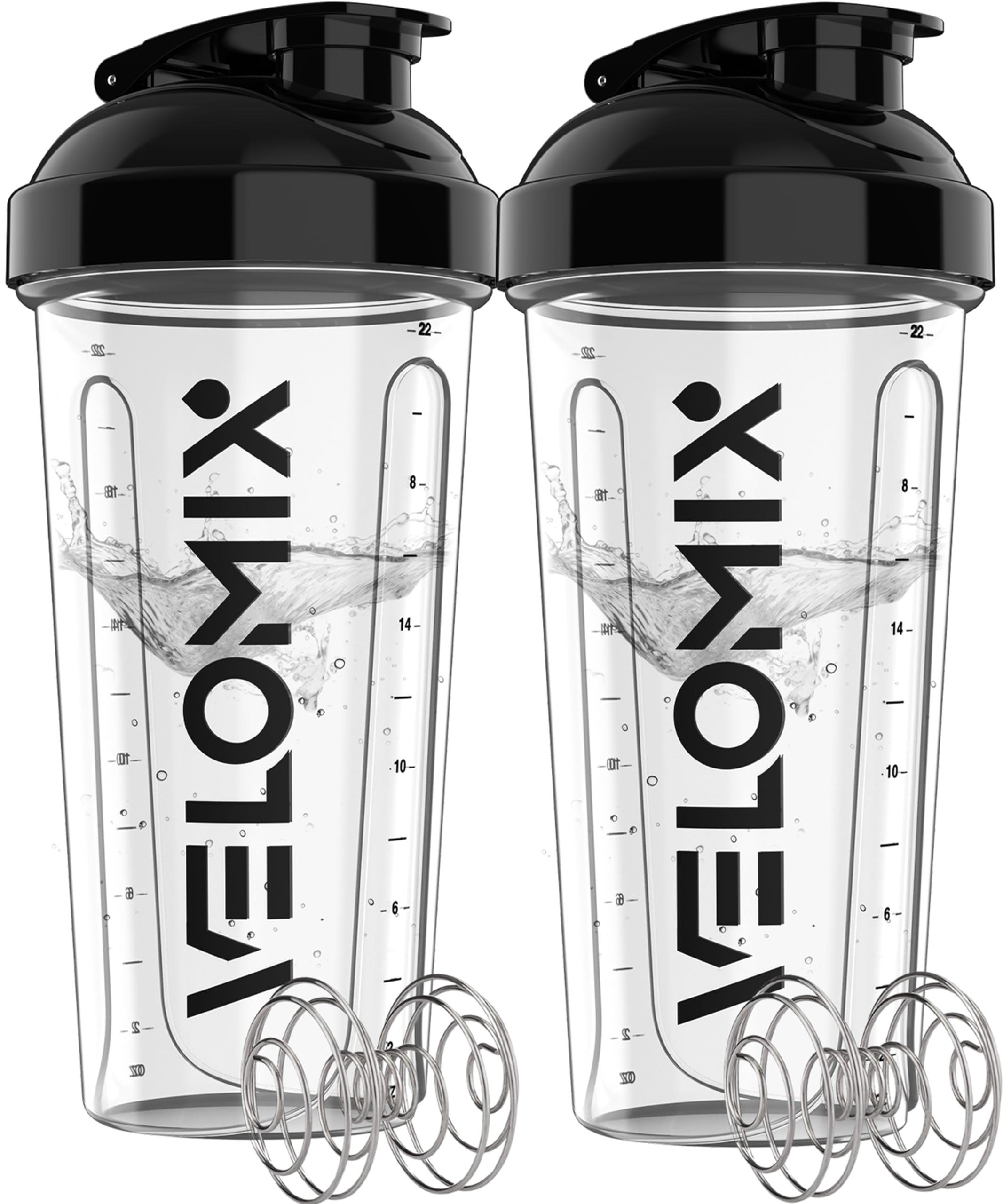 VELOMIX vista frontal del pack de dos botellas, transporte seguro