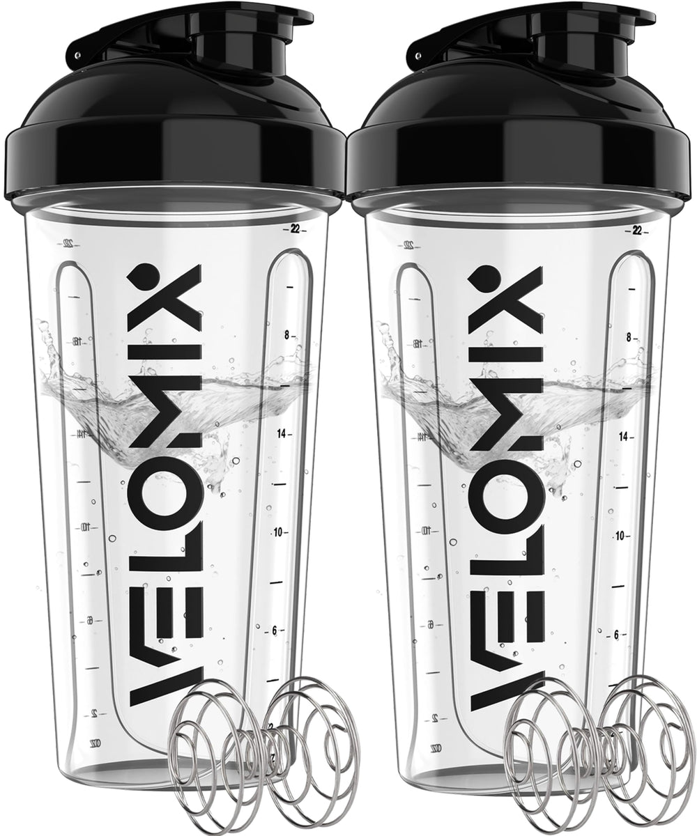 VELOMIX vista frontal del pack de dos botellas, transporte seguro
