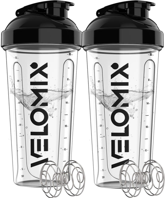 VELOMIX vista frontal del pack de dos botellas, transporte seguro