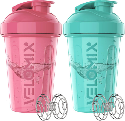 VELOMIX pack frente rosa y turquesa mostrando diseño y practicidad