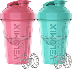 VELOMIX pack frente rosa y turquesa mostrando diseño y practicidad