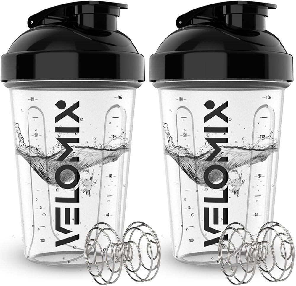 VELOMIX vista frontal del pack de dos botellas, ideal para transportar bebidas