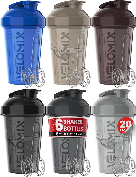VELOMIX vista frontal del pack de seis botellas, conveniencia para gimnasio