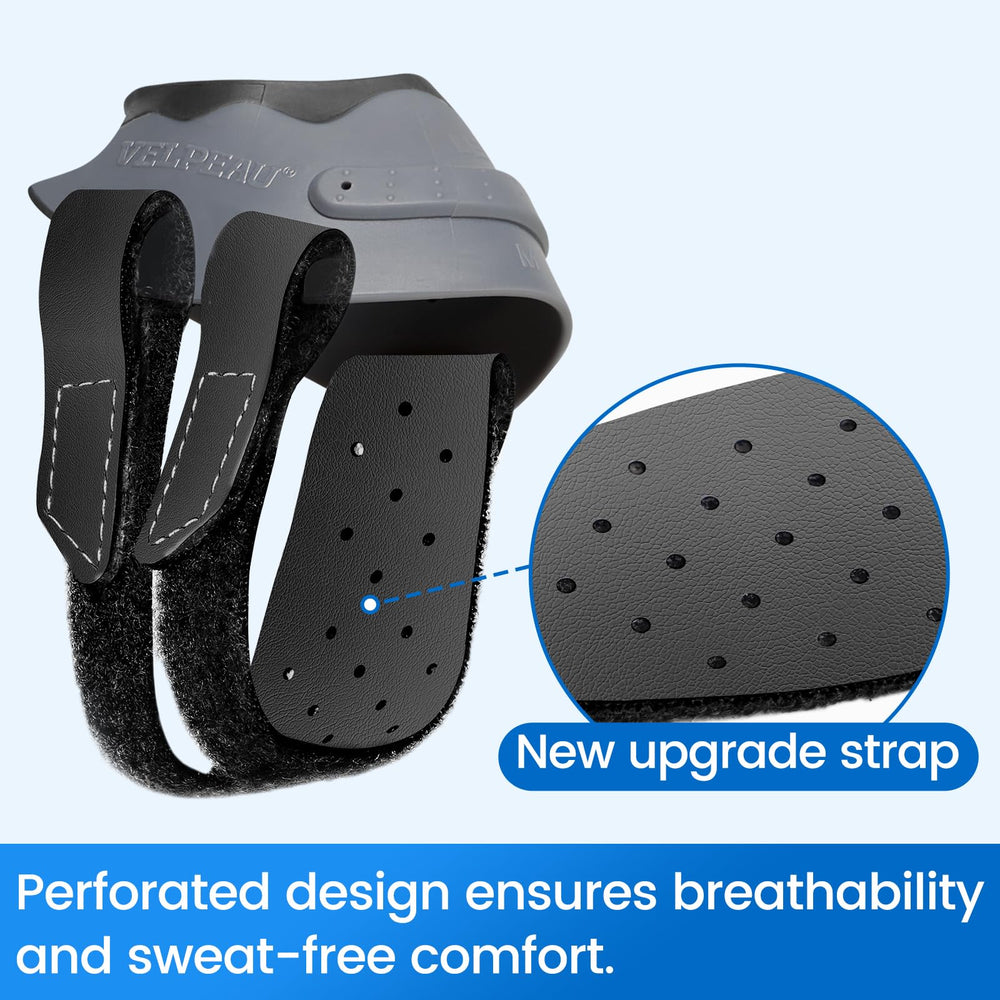 Comparación de materiales Velpeau: plástico rígido en la base y superior flexible para confort