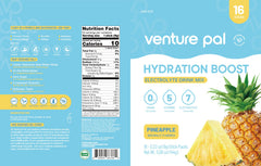 Venture Pal etiqueta detalle que subraya sin colorantes ni azúcares