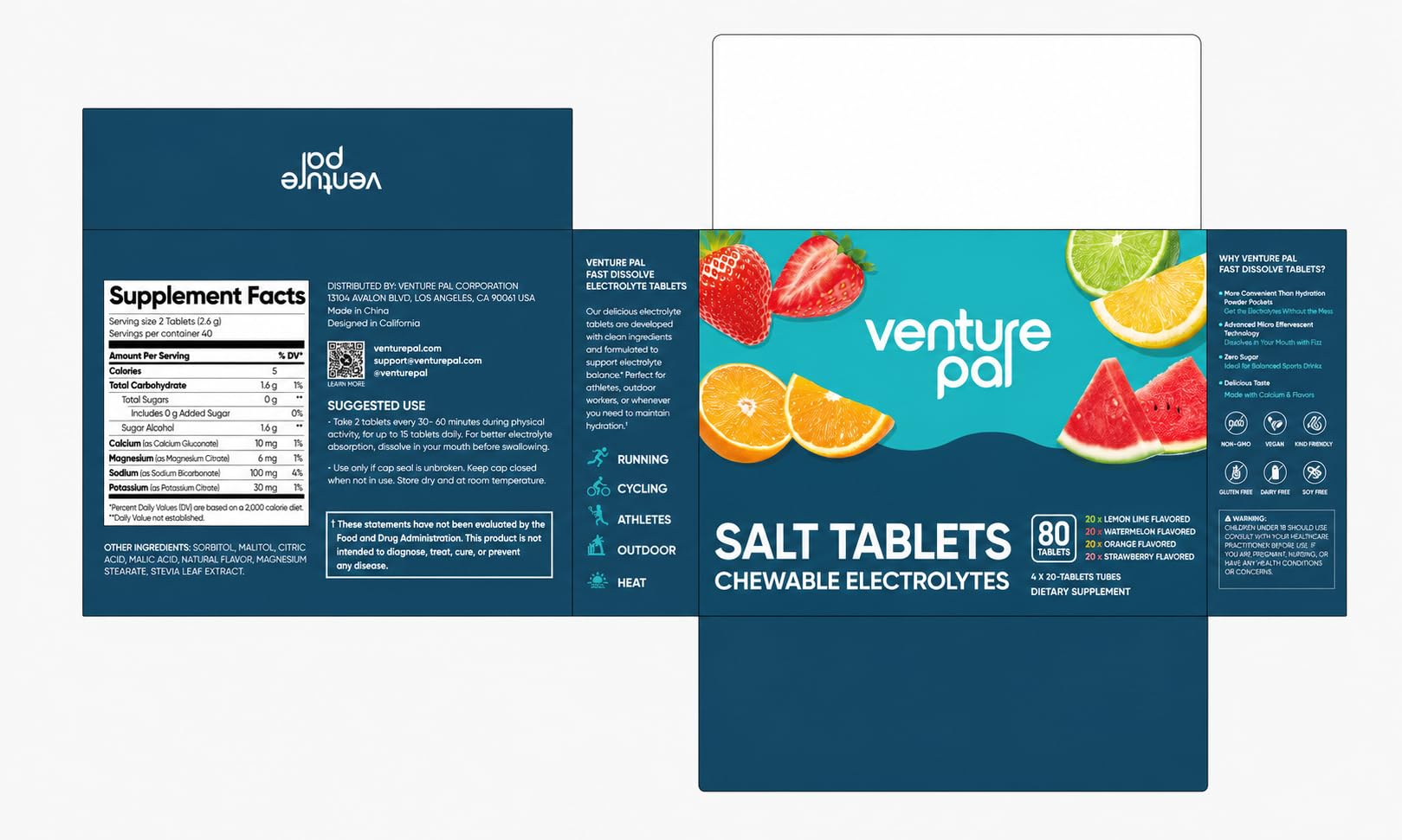 Venture Pal envase dentro de bolsa deportiva listo para salidas