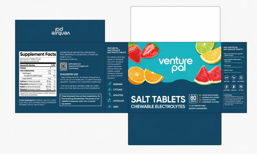 Venture Pal envase dentro de bolsa deportiva listo para salidas