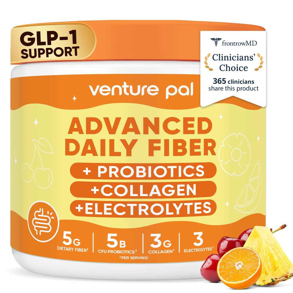 Venture Pal vista frontal del empaque mostrando beneficios y sabor