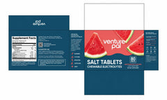 Venture Pal etiqueta nutricional y lista de ingredientes resaltando sin azúcar