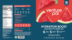 Venture Pal presentación en mesa con frutas que comunica sabor natural