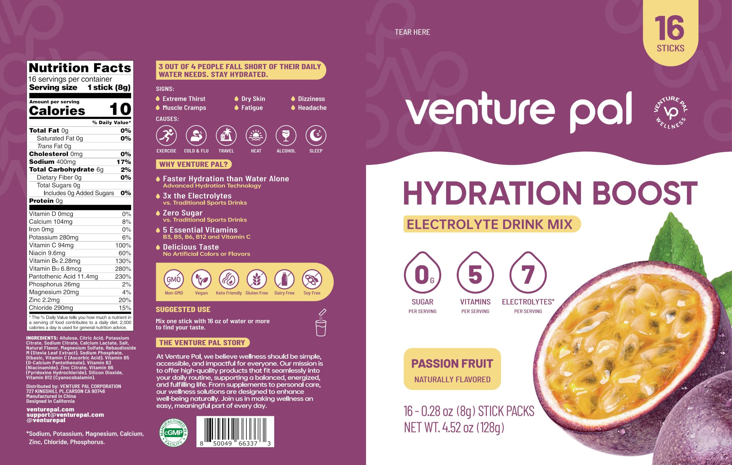 Venture Pal empaquetado elegante ideal como detalle práctico para regalo