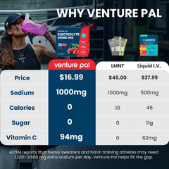 Venture Pal sobre vertiéndose en agua para mezcla rápida y conveniente