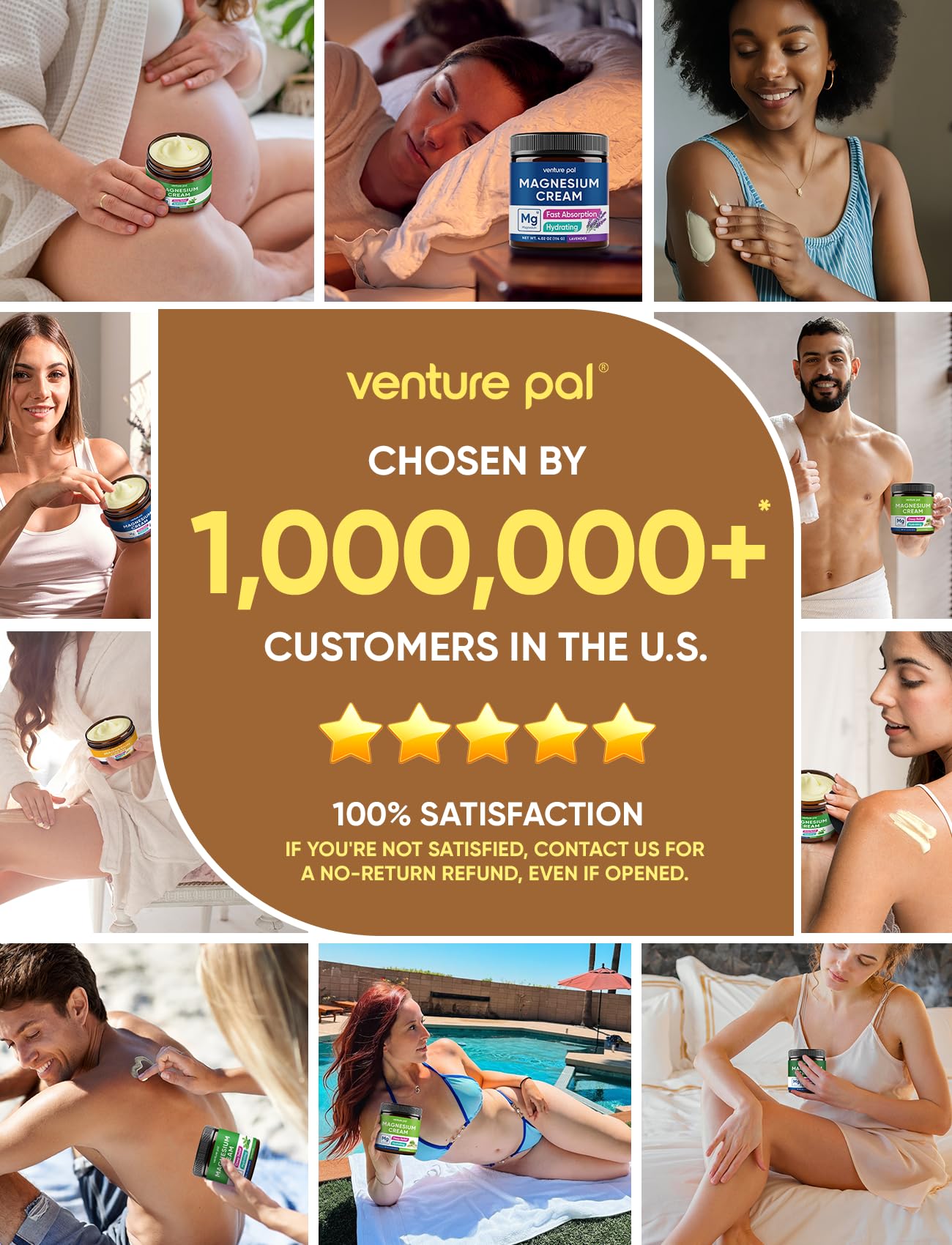 Venture Pal uso en pies ilustrando nutrición focalizada y confort prolongado