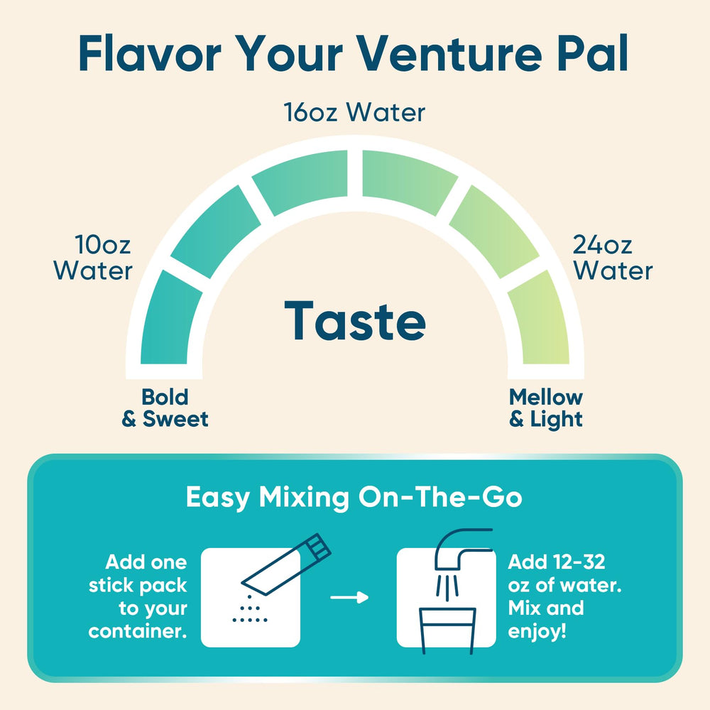 Venture Pal variedad de sabores en sobres, opciones para todos los gustos